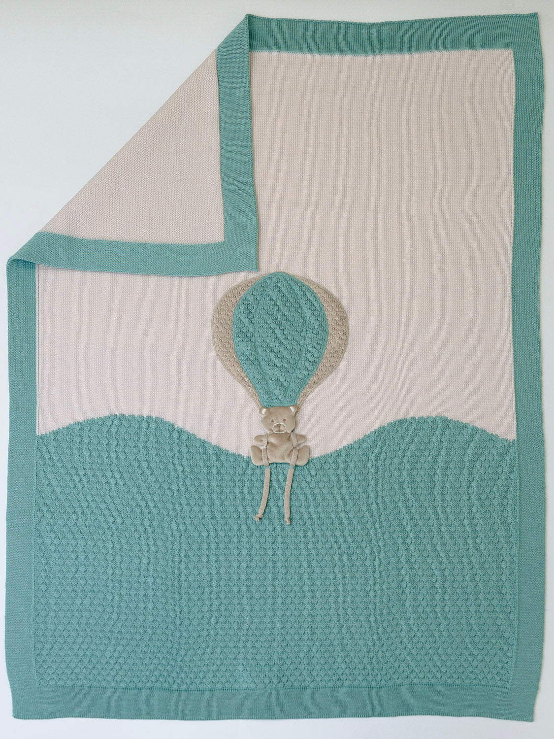 Coperta Mongolfiera Neonato VERDE IN5780/V -  NANU' BABY