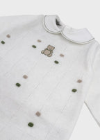 Green Peanut Polka Dot Long Romper EK5610V