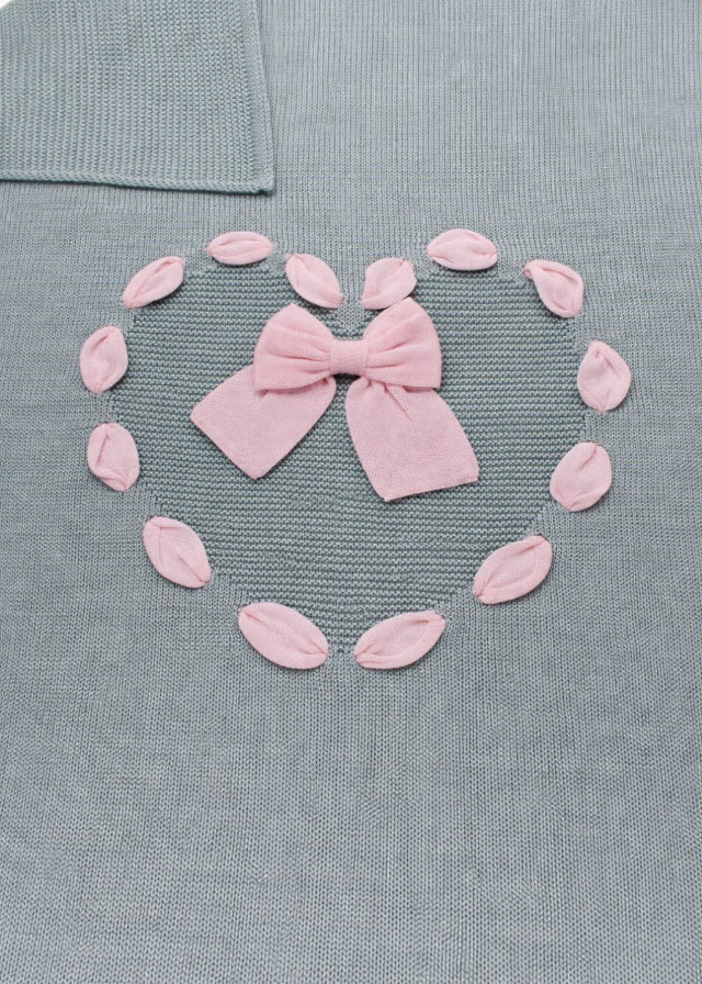 Grüne Herz-Baumwolldecke 193/V