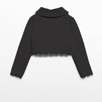 Cardigan tricot colletto pell Bimba Nero 5834/80 -  NANU' BABY