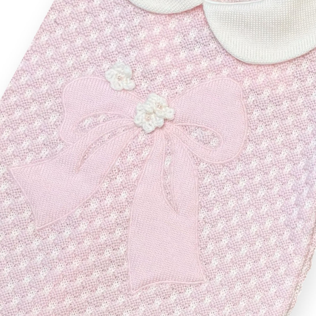 Baby Girl's Pink Wool Romper 7766