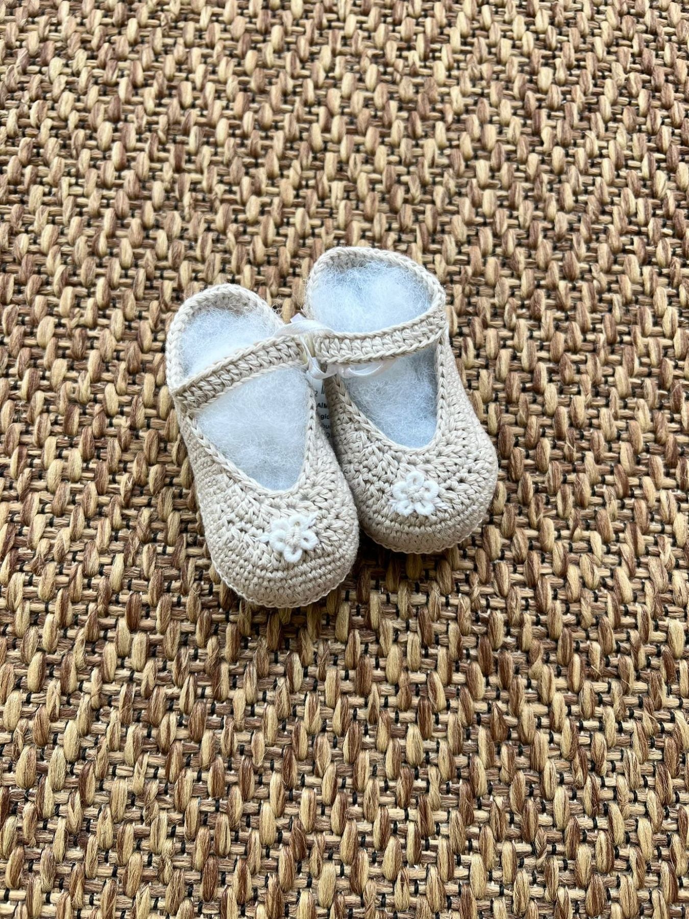 Babbucce in lino Neonata TORTORA NAIME/BB-T