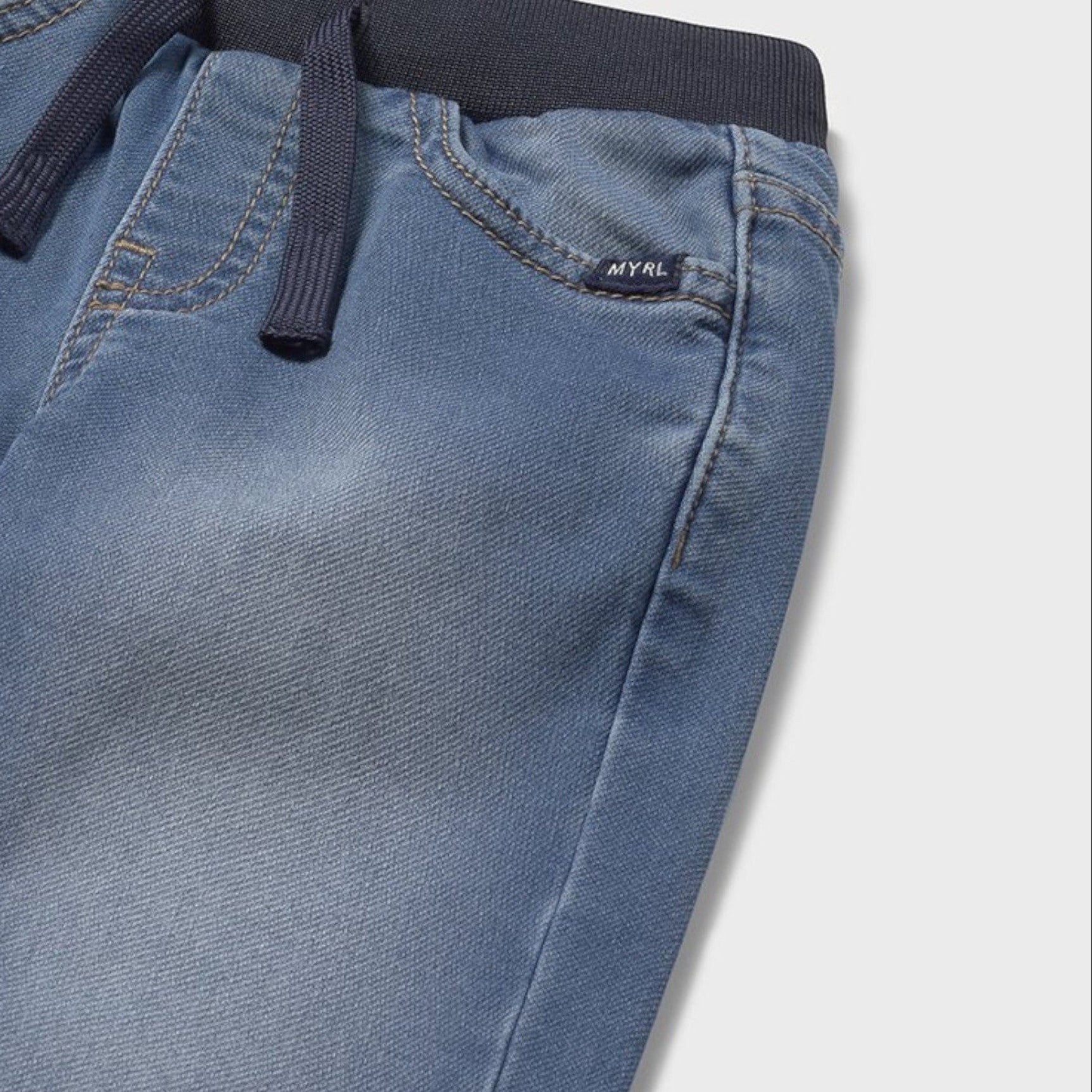 Pantalone soft denim jogger Bimbo Blu 2508/95 -  NANU' BABY