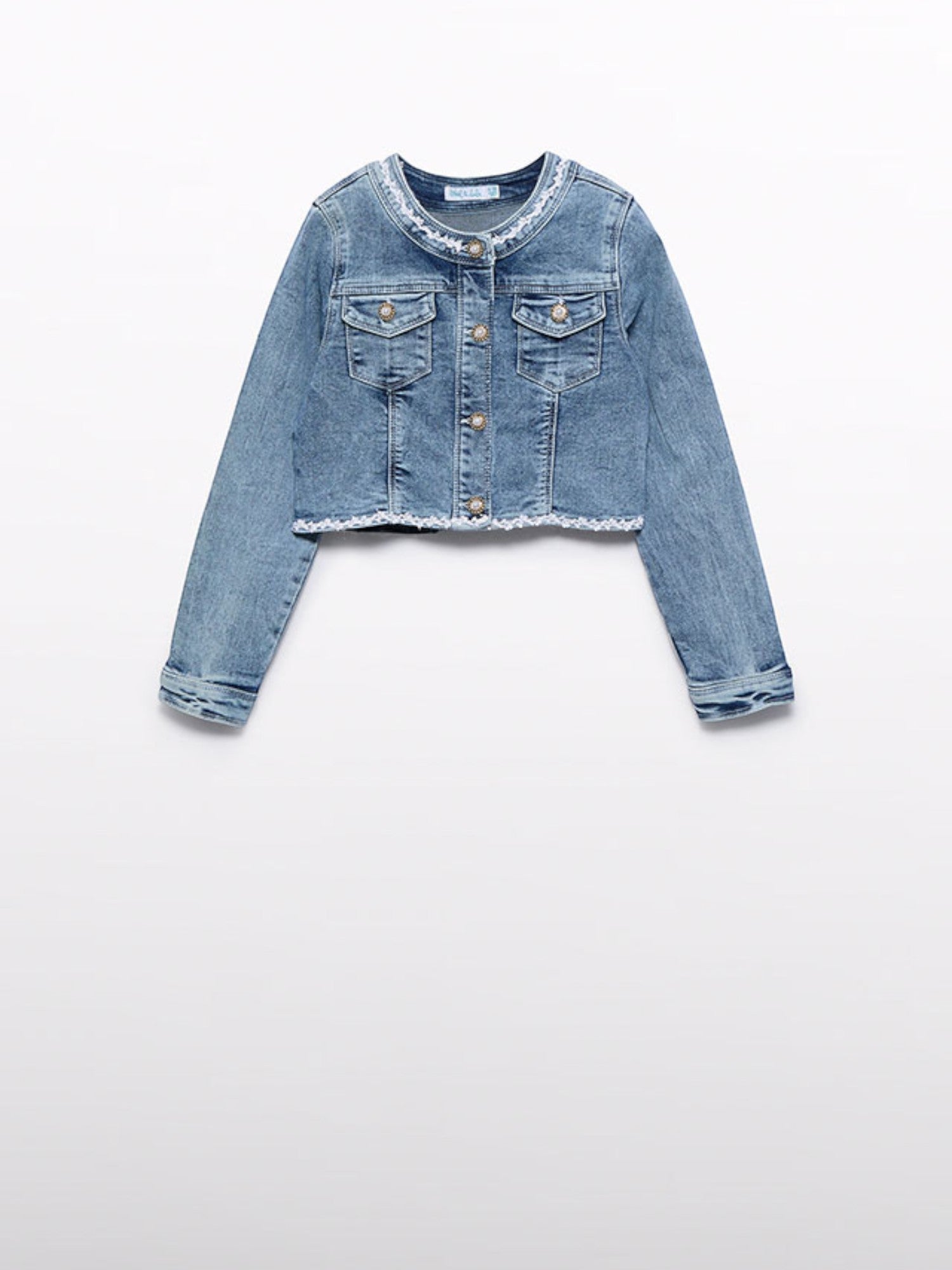 Giacca jeans applicazioni Bimba JEANS 5369 /80