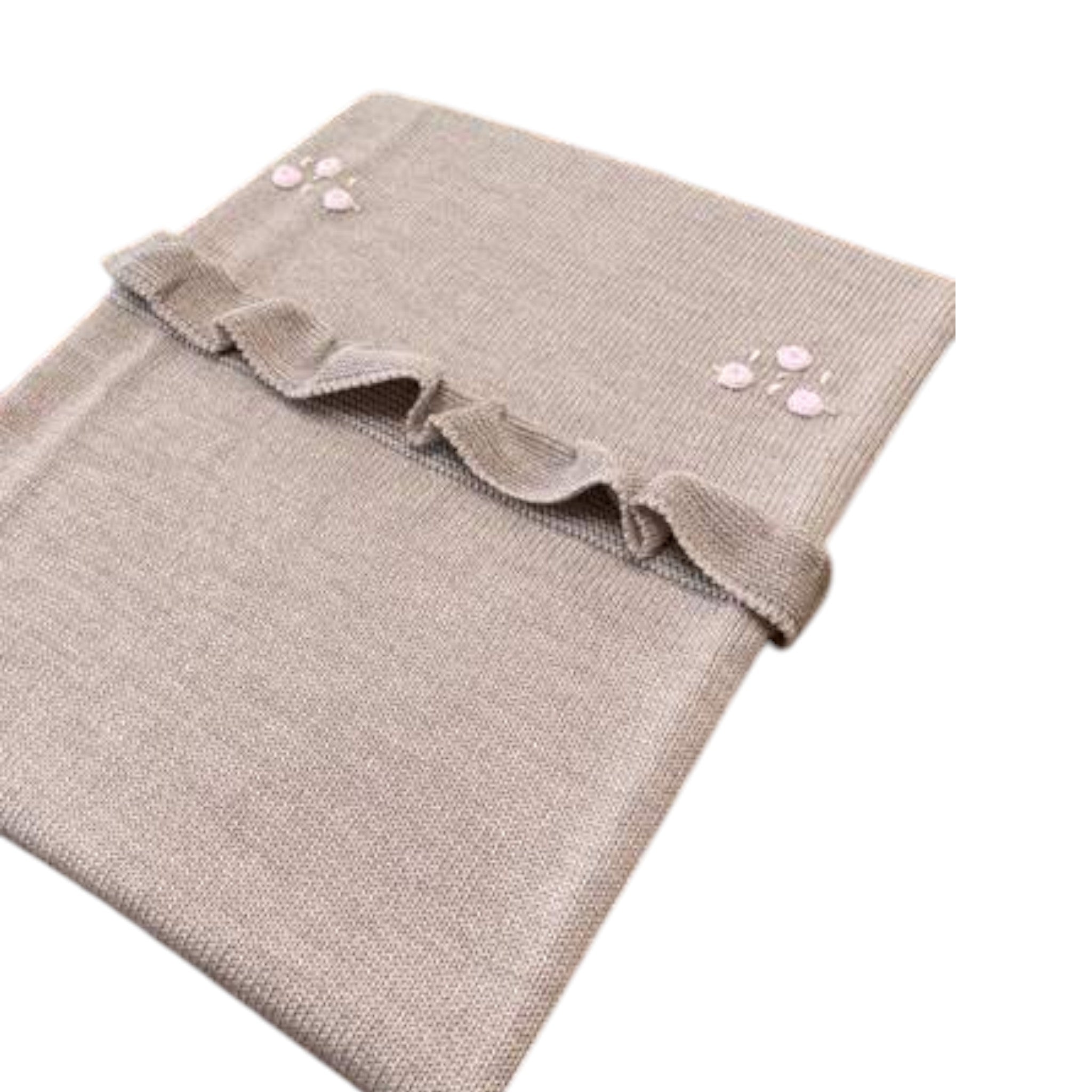 Baby Lord 125% Pure Wool Roselline Ruffle Blanket