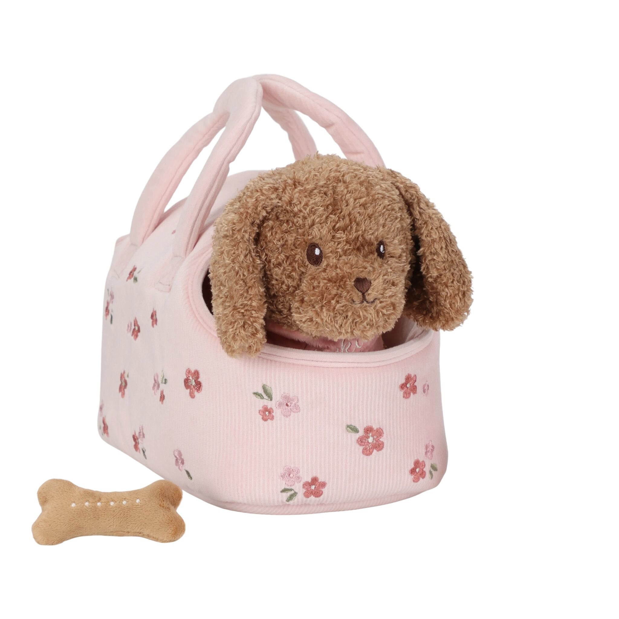 Peluche cane Jackie con trasportino  Multicolore LD4518