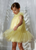Abito Tulle Volant Giallo 5039/68