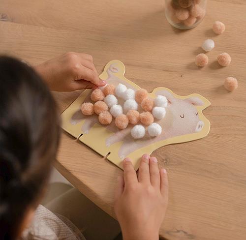 Set di bricolage Pom-pom Piccola fattoria  MULTICOLORE 125667 -  NANU' BABY