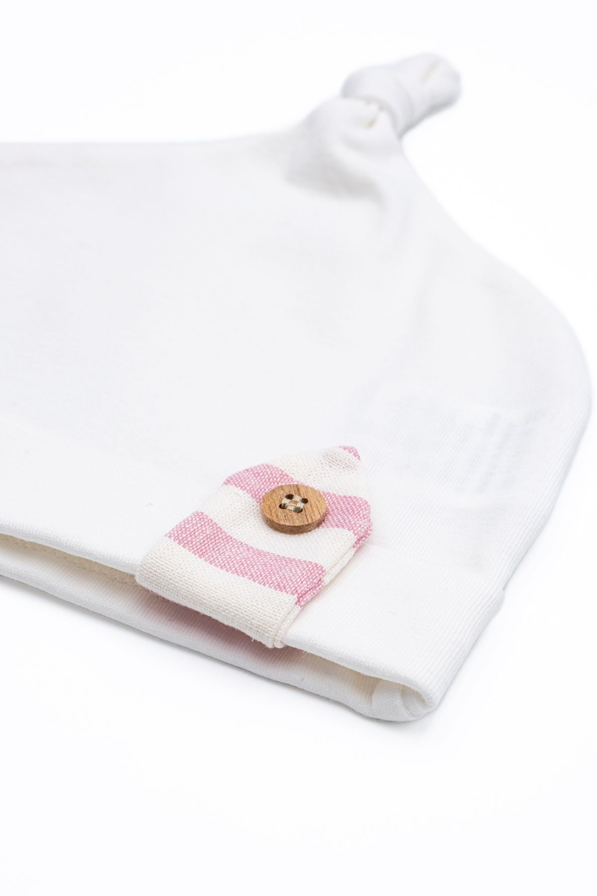 Cuffia Bottoncino Neonata PANNA EL5173