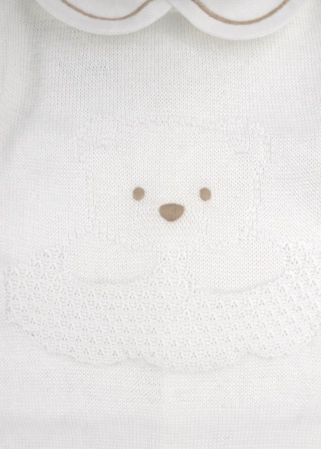 Elfenbeinfarbener Teddy-Strampler EK5710/A