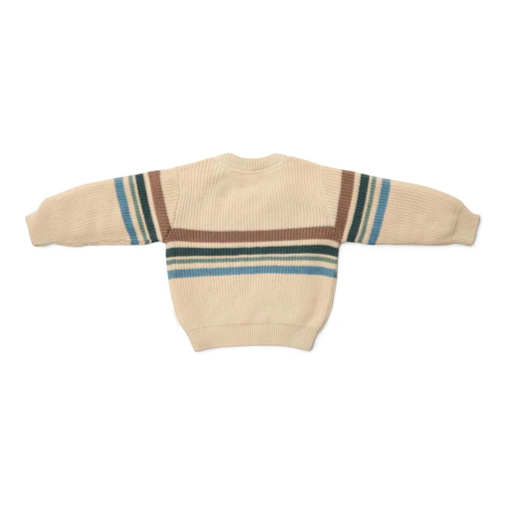 Maglione lavorato a maglia- Amici della foresta - Strisce Bimbo Avorio CL25092080