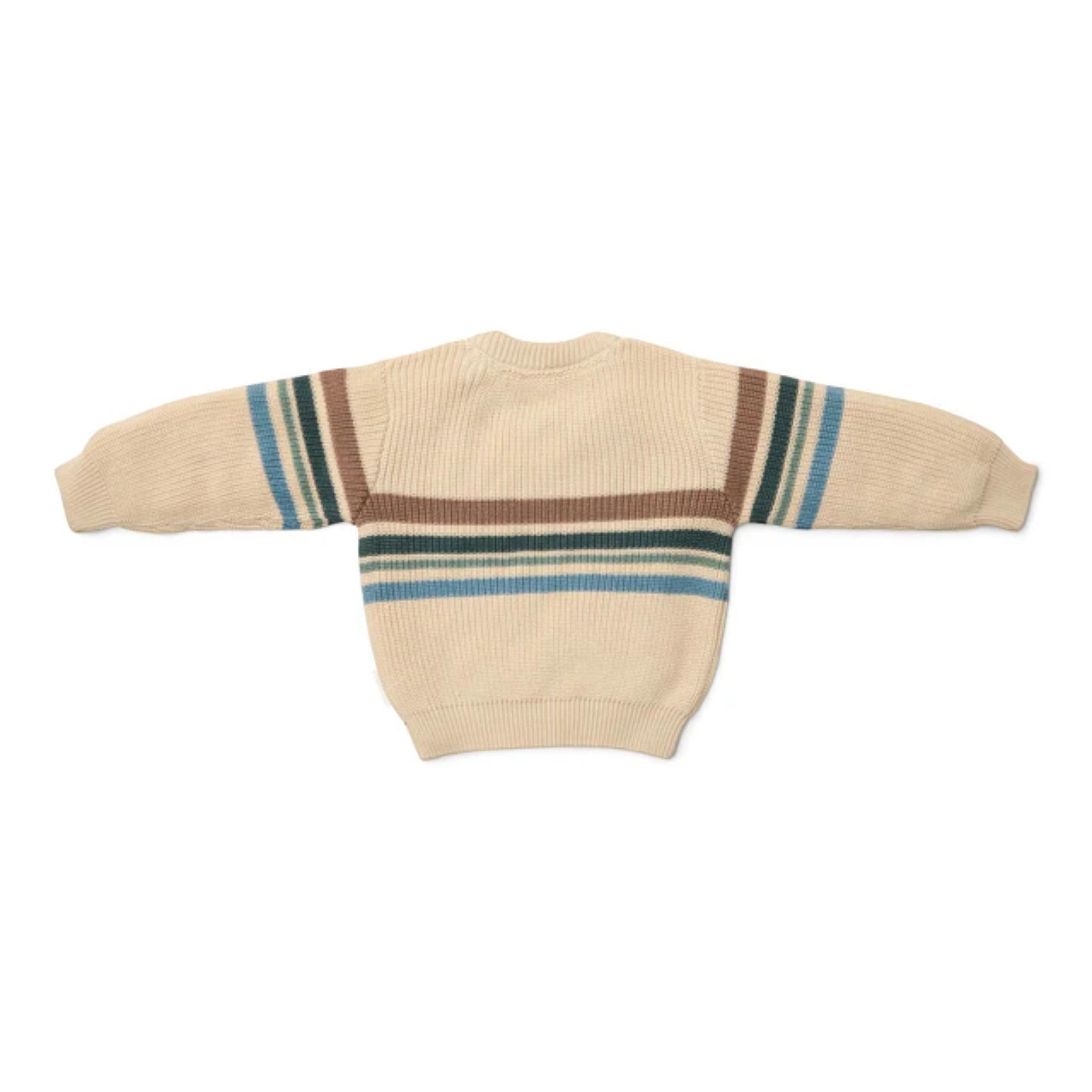 Knitted sweater - Forest Friends - Ivory Stripes Baby Boy CL25092080