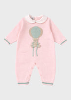 Rosa Baumwoll-Einteiler mit Heißluftballon-Motiv EK5010R