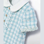 Abito quadri lurex Bimba Verde 5511/9 -  NANU' BABY