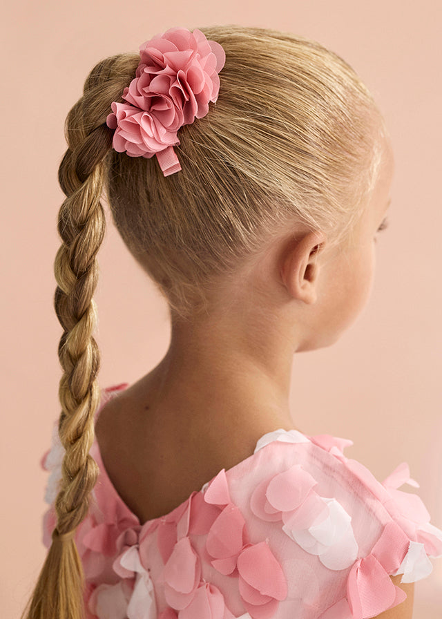 Pink Chiffon Flower Hair Clips 5470/49