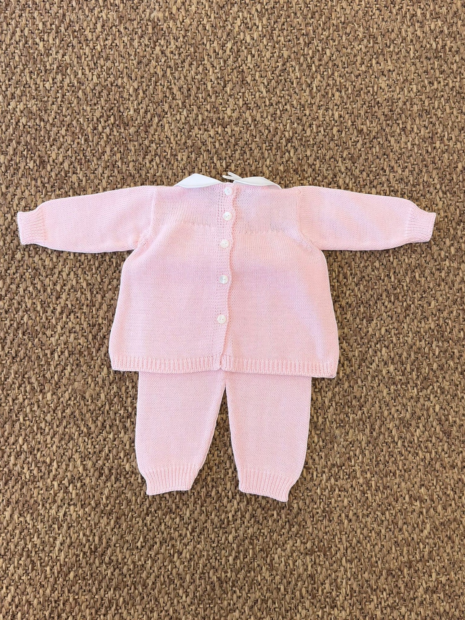 Completo nascita e Babbucce in maglia Neonata ROSA PICCI/CN-R