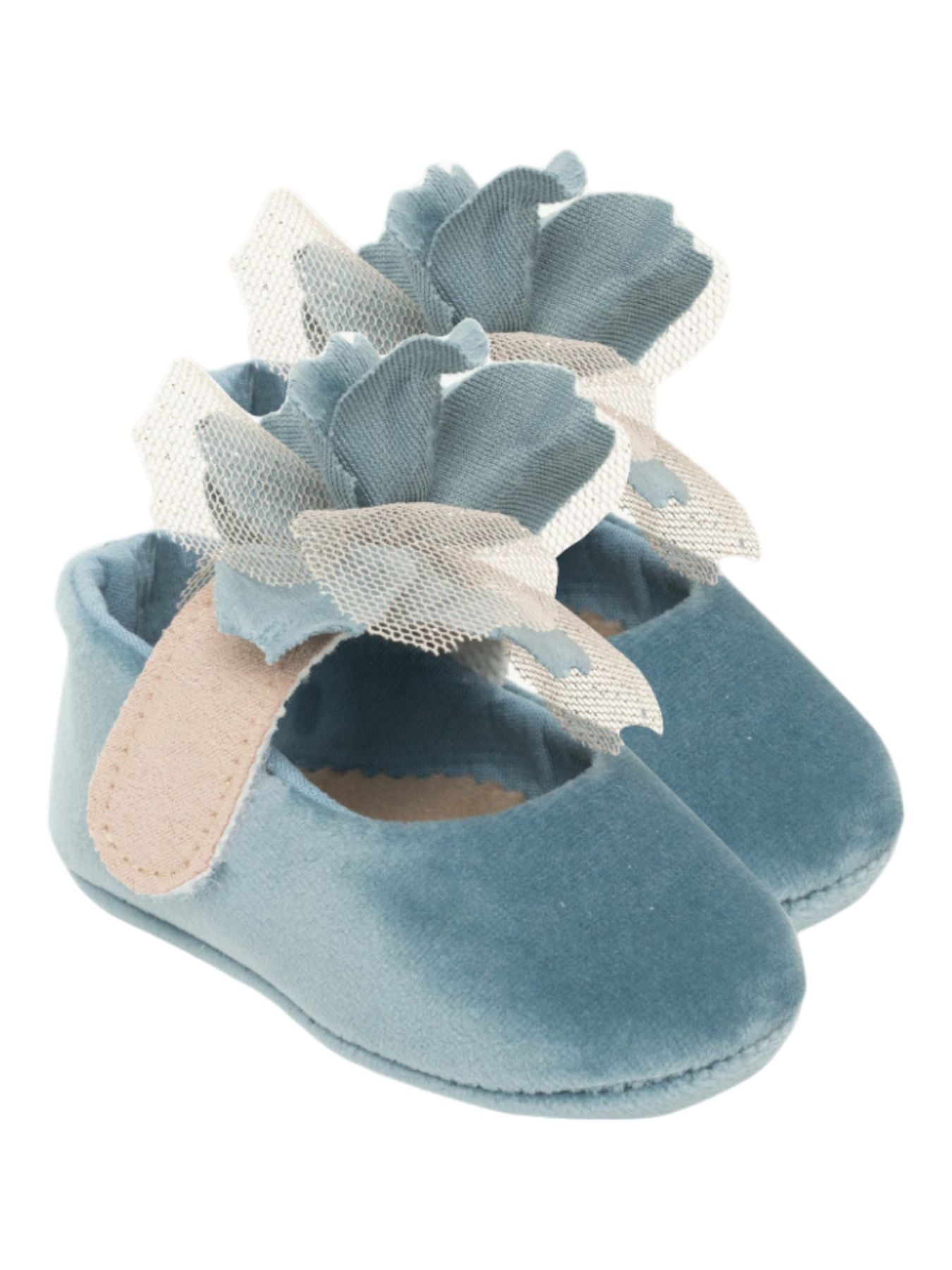 Scarpe Cerimonia Fiore Bimba Cielo IK318SC