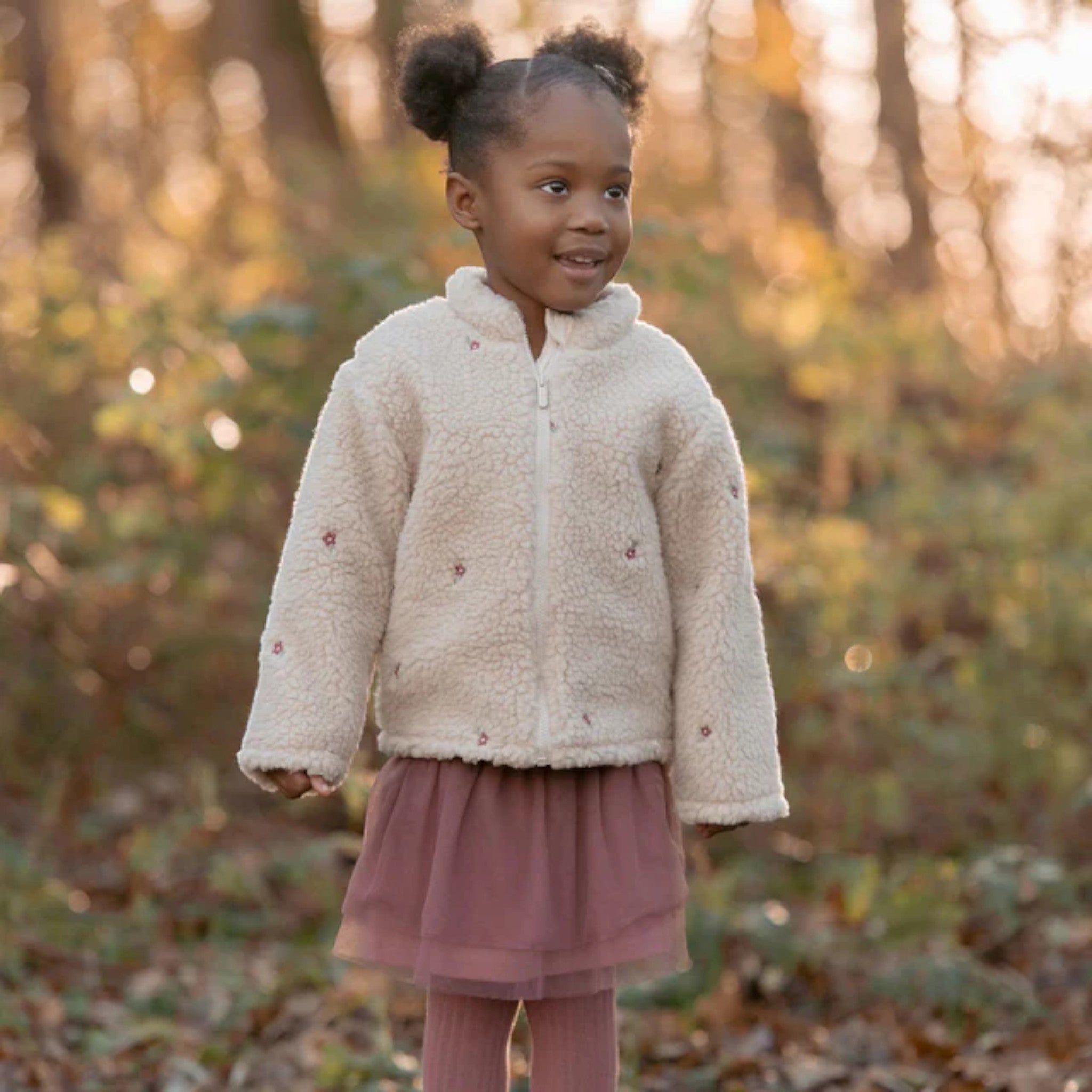 Teddy Jacket - Fairy Garden Baby Girl Ivory CL25092043