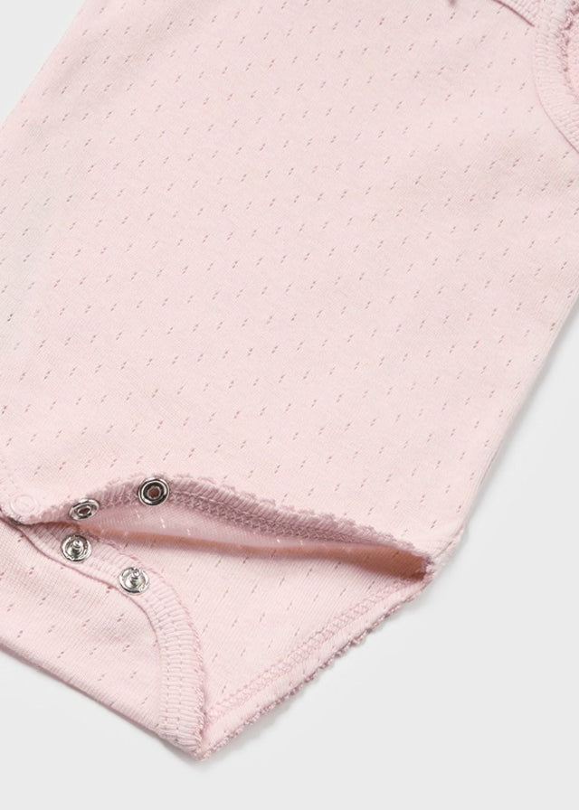 Perforierter Babybody für Mädchen 1790/N Puderrosa