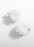 White Chiffon Flower Hair Clips 5470/48