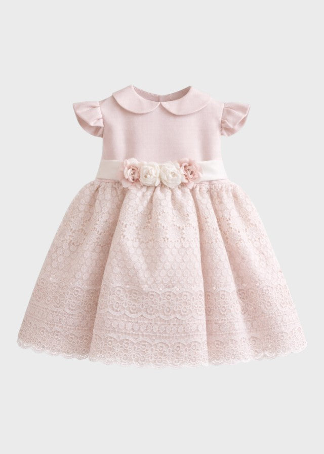 Abito Cerimonia Pizzo Rosa FB068/R