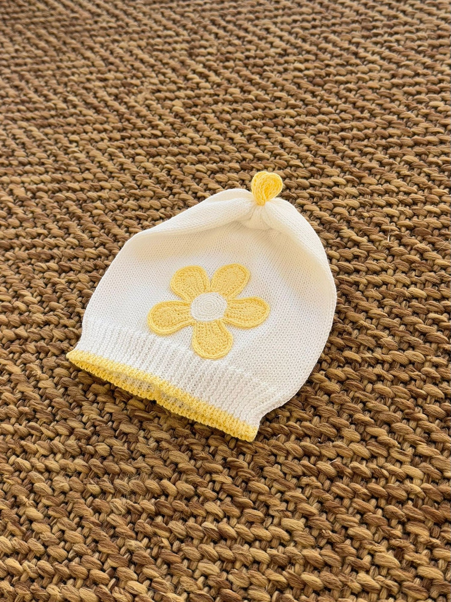 Cuffia in maglia Neonata BIANCO MARIASOLE/CU