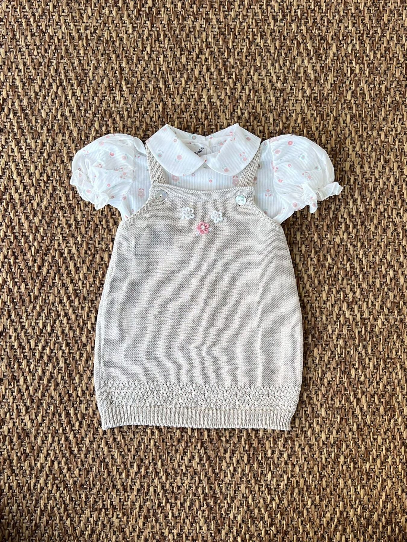Abito in filo di cotone Bimba TORTORA NAIME/AB-T