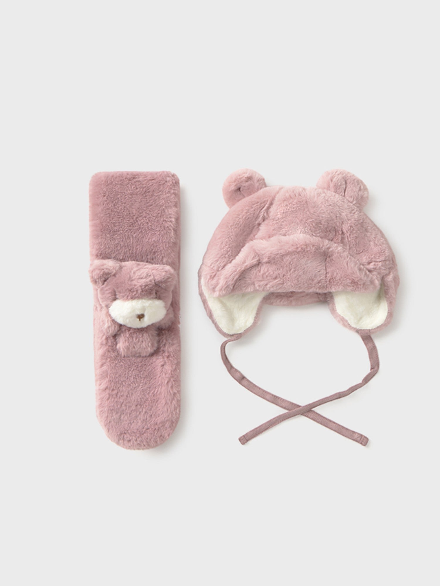 Completo cappello,sciarpa pellic  Rosa 10020/66 -  NANU' BABY