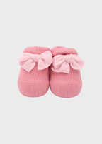 Coral Bow Cotton Slippers 758-C