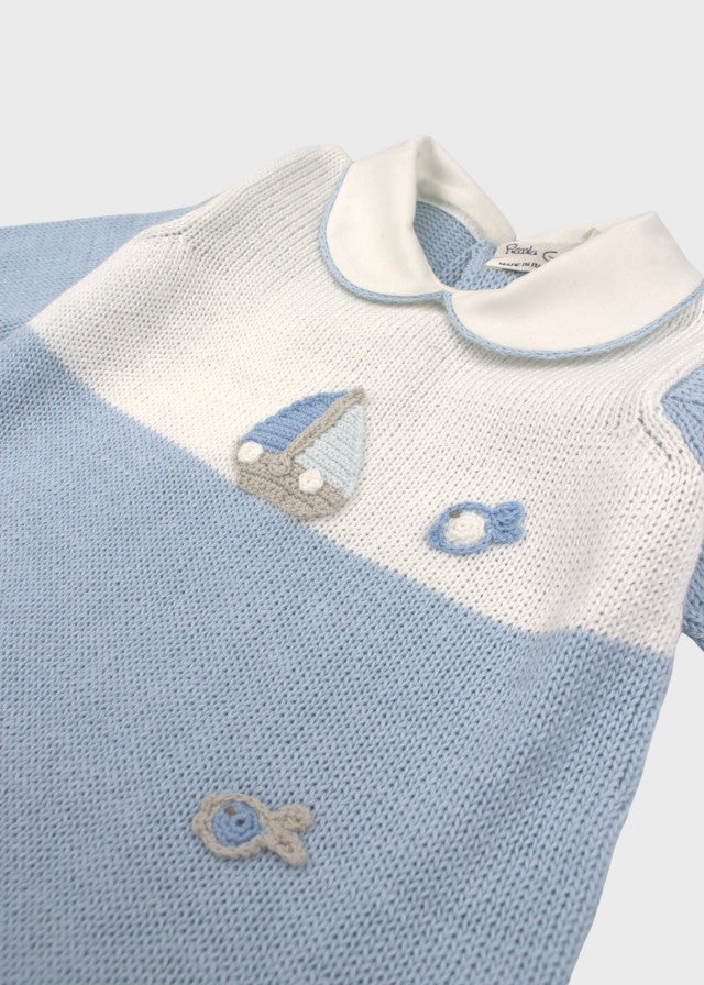 DORY/TU bestickter Baumwoll-Strampler