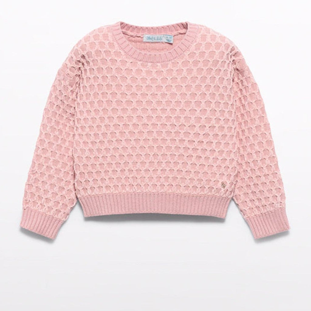 Maglione jacquard ciniglia Bimba Rosa 5828/8 -  NANU' BABY