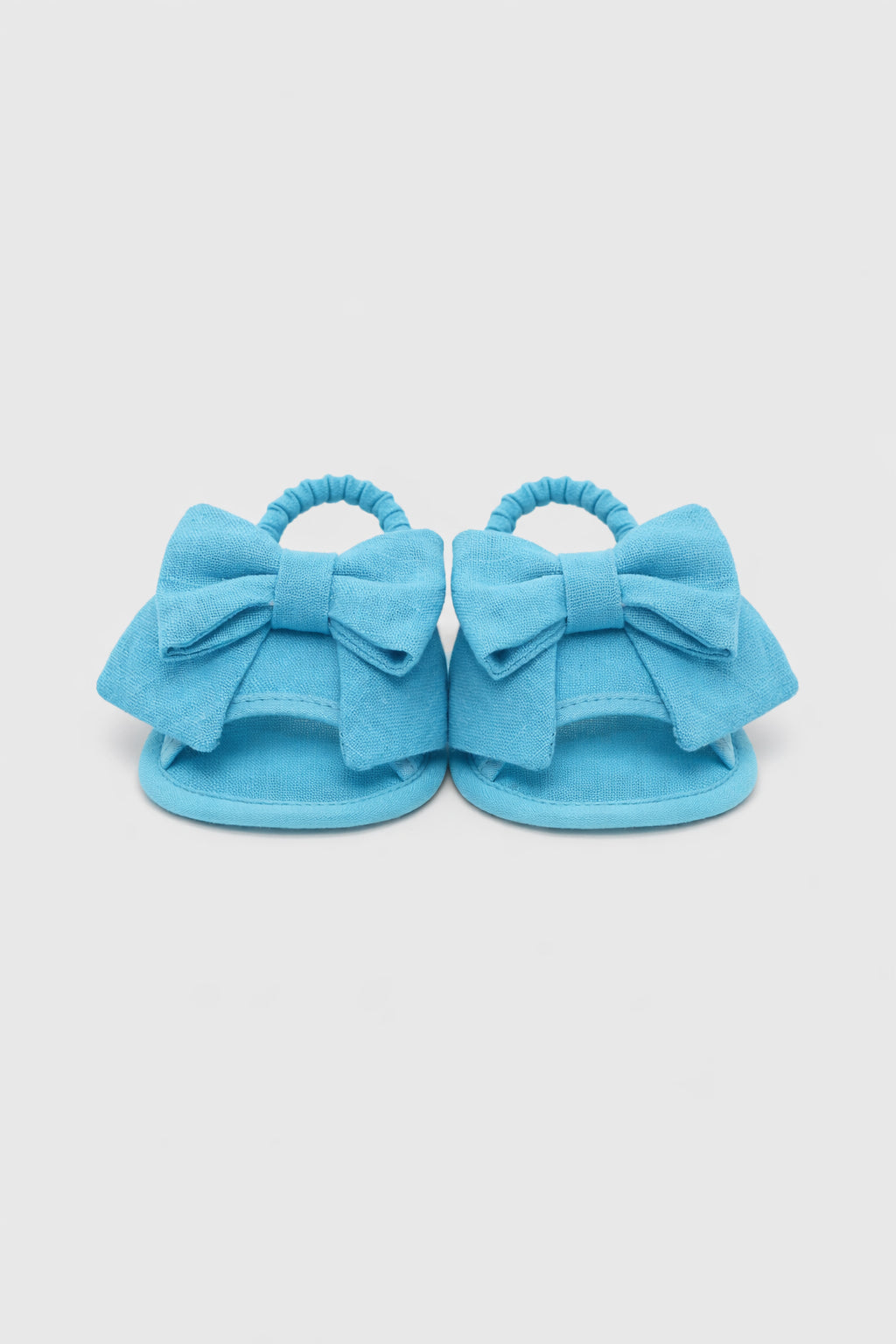 Turquoise Bow Linen Sandals SF41126/T