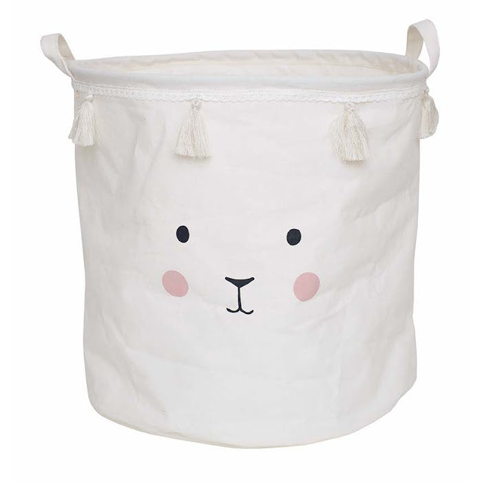 Cestino portaoggetti coniglietto  BIANCO K022-B