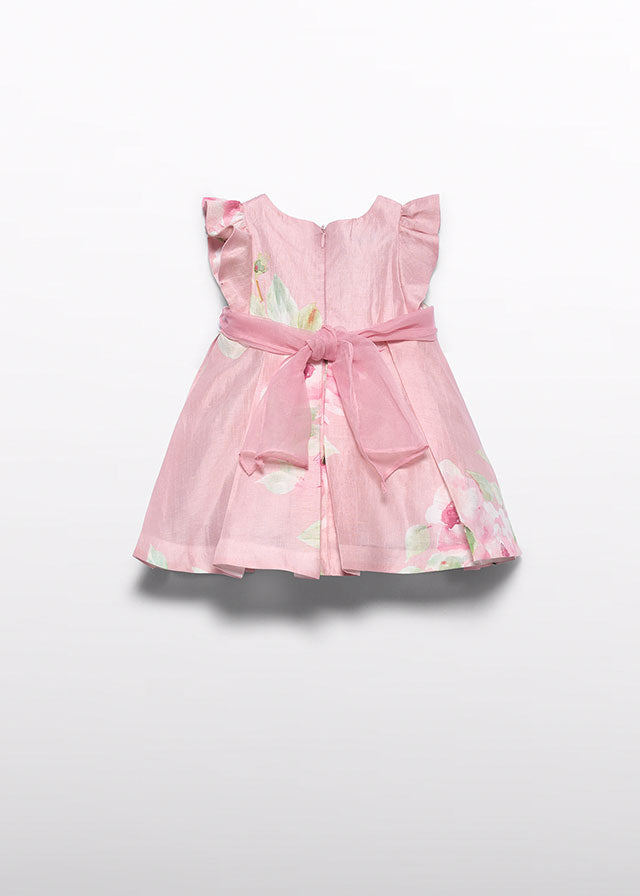 Abito Lino Stampato Fascia Tulle 5007/6