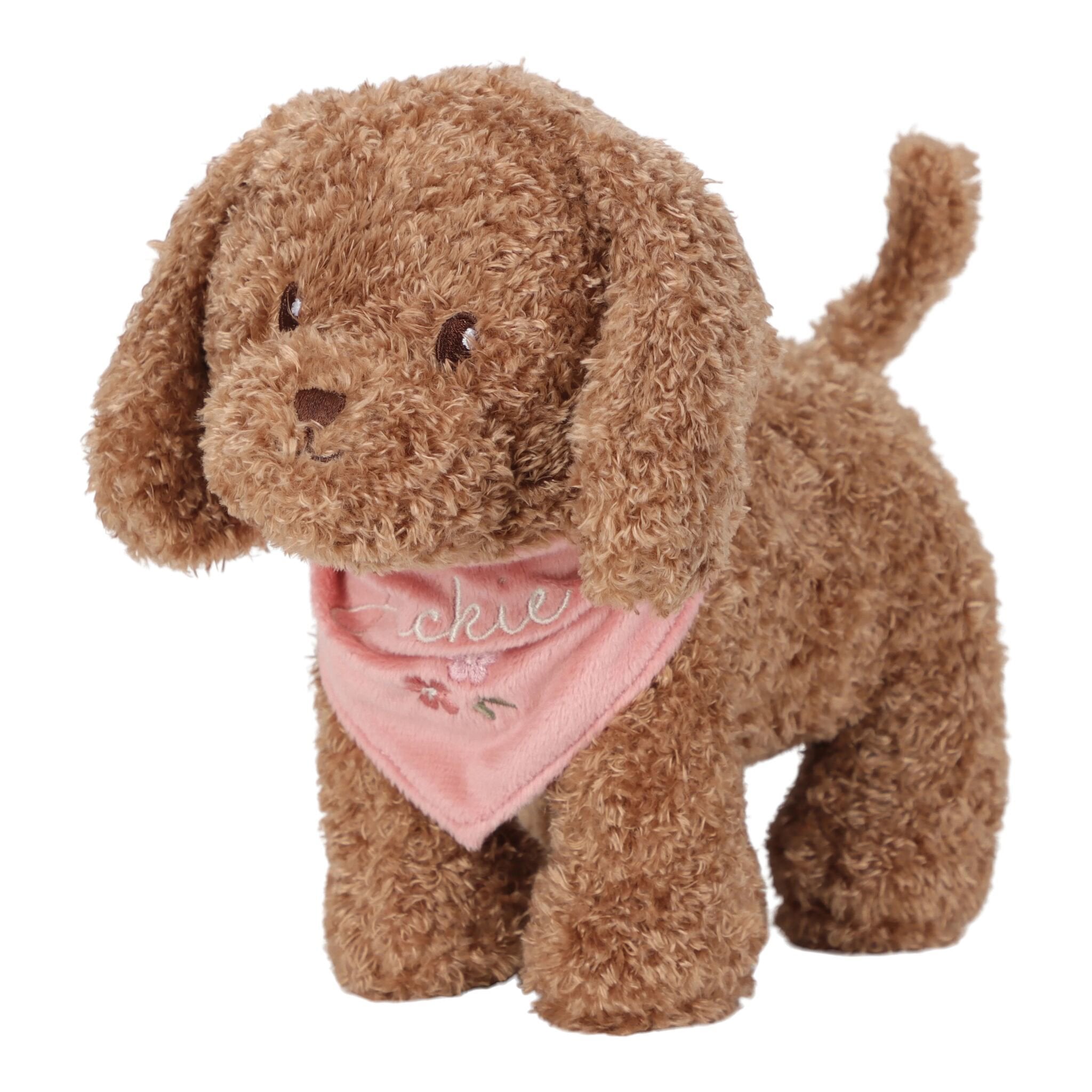 Peluche cane Jackie con trasportino  Multicolore LD4518