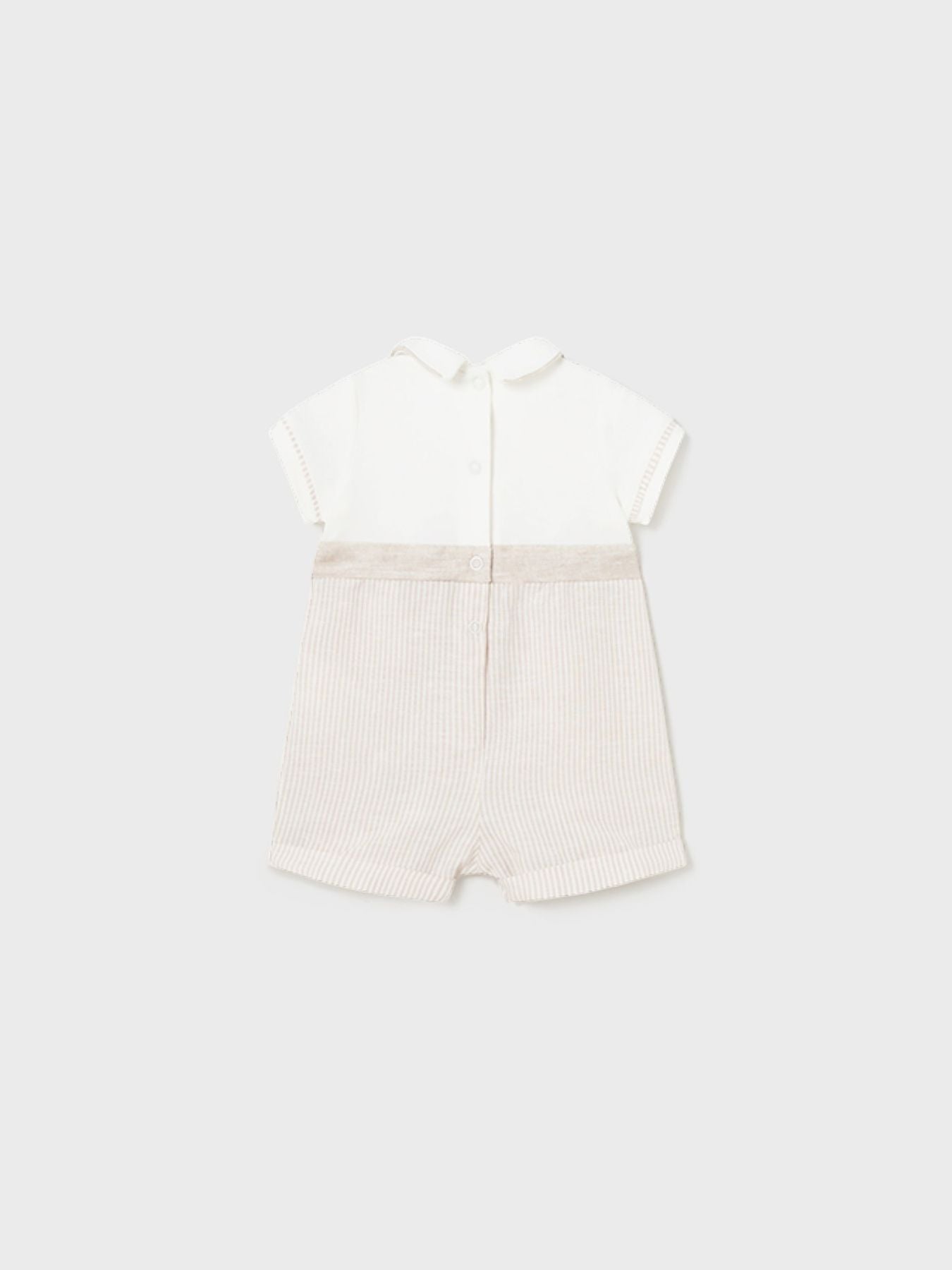 Tutina corta con bretelle Bimbo BEIGE 1636