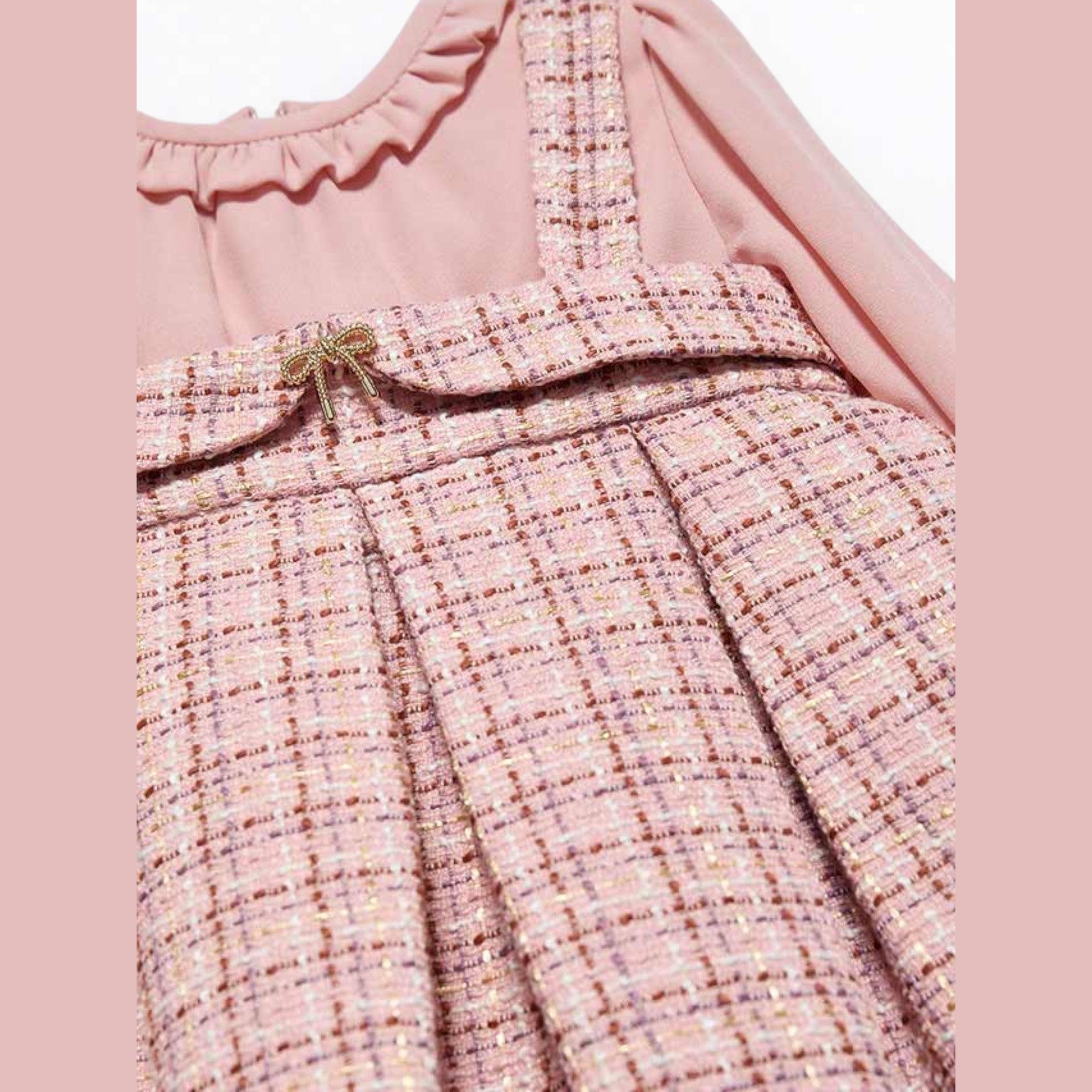 Abito pichi tweed Bimba Rosa 5504/8 -  NANU' BABY