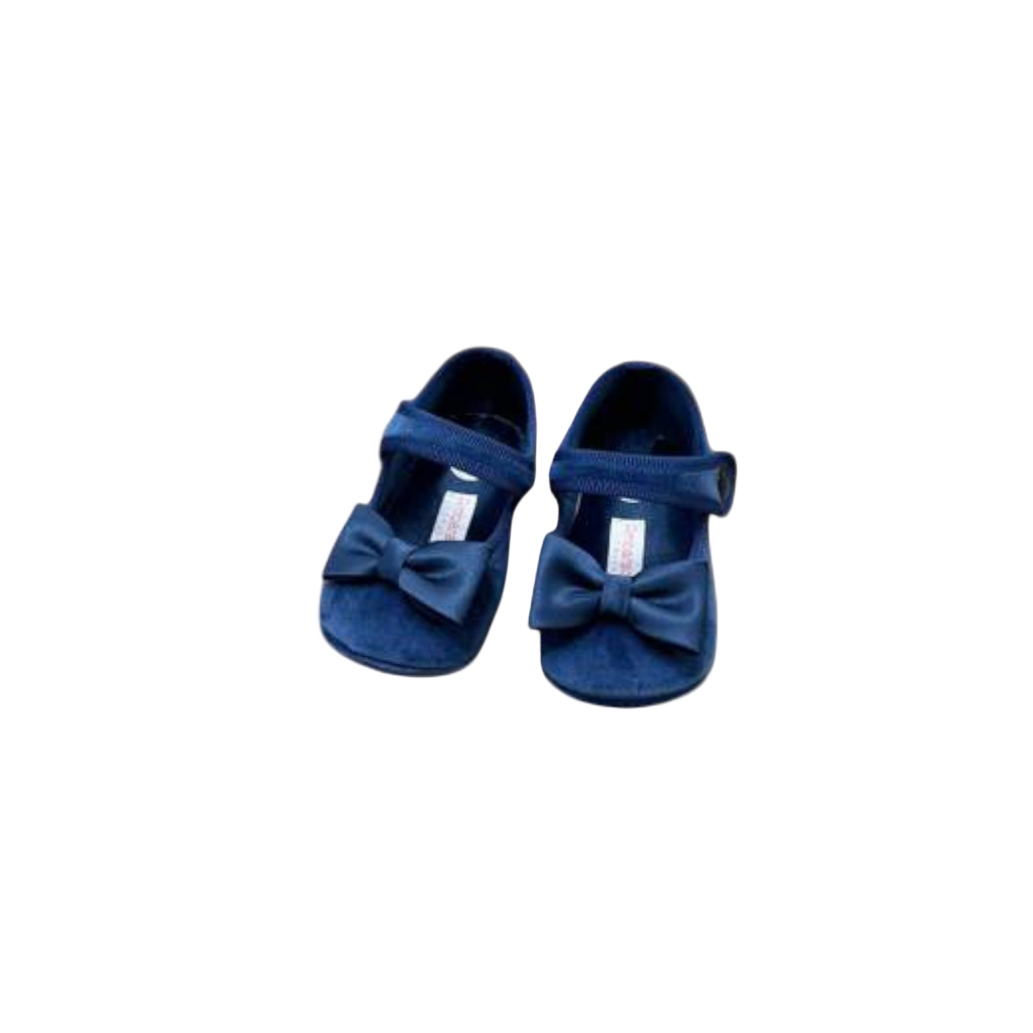 Blaue Samt-Babyschuhe - AMBARABA'