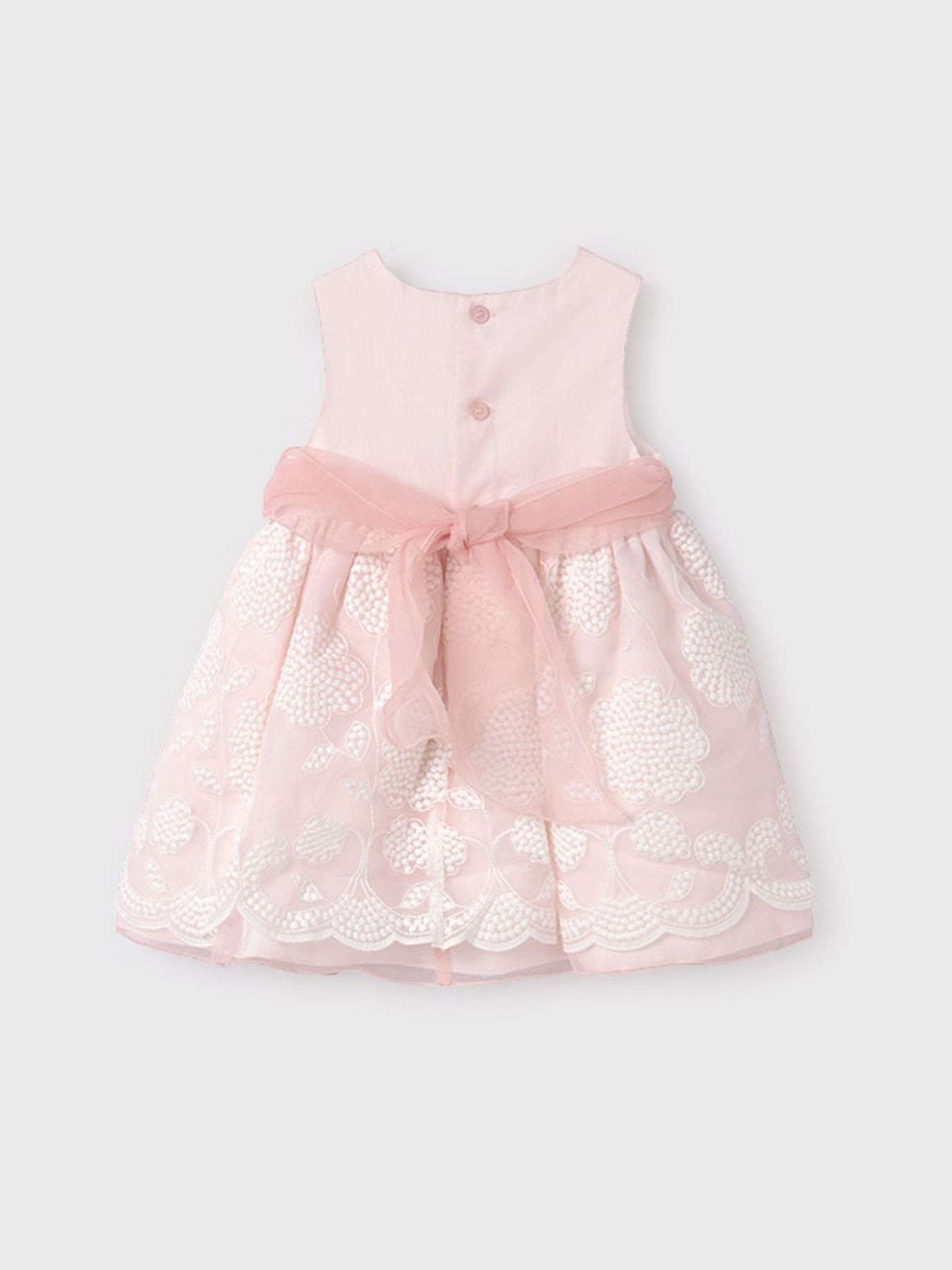 Abito organza bordato Bimba ROSA 5010