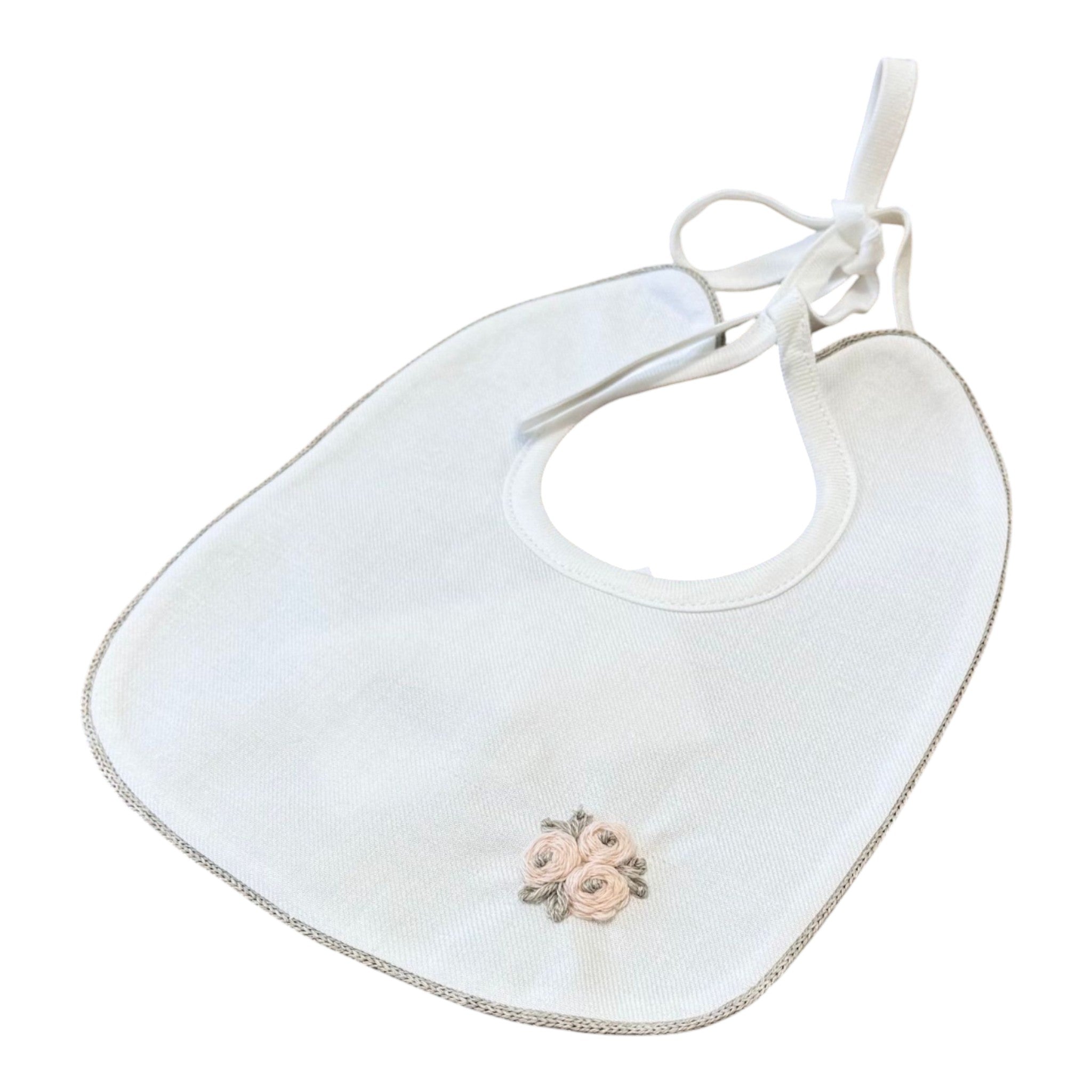 Baby Hat and Bib, Cream LR1108