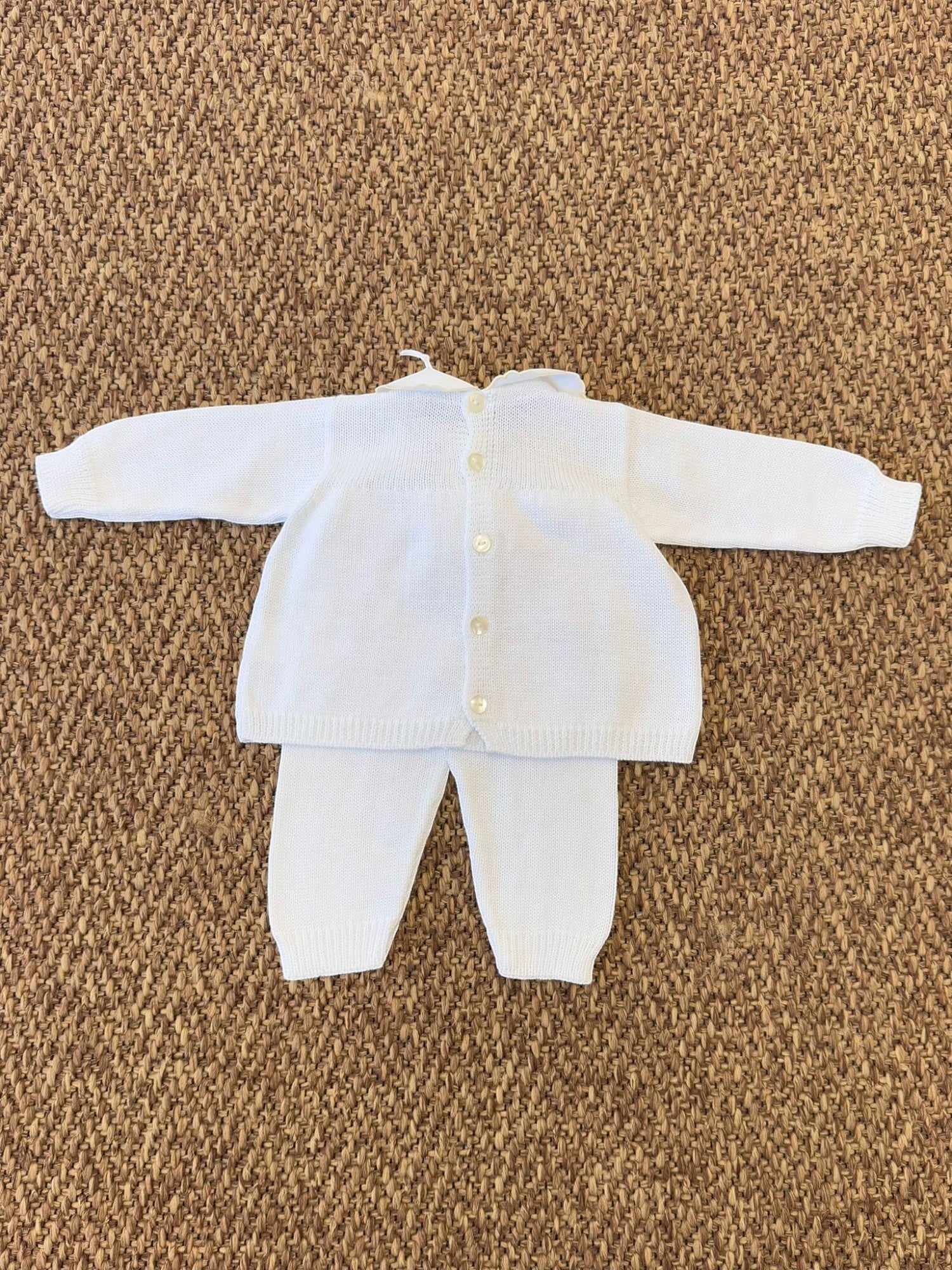 Completo nascita e Babbucce in maglia Neonata BIANCO MARCO/CN