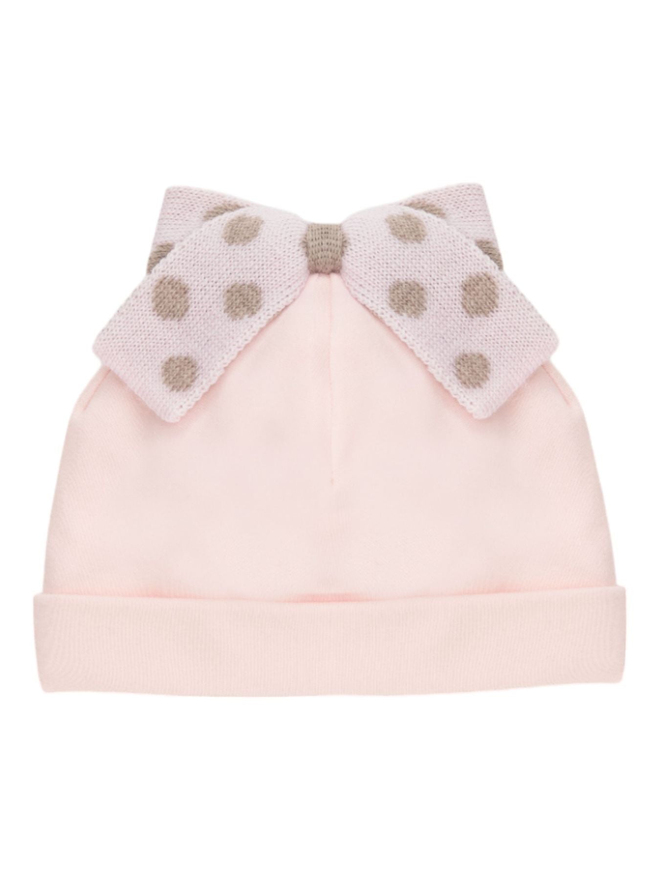 Cuffia Fiocco pois Neonata ROSA IB2273