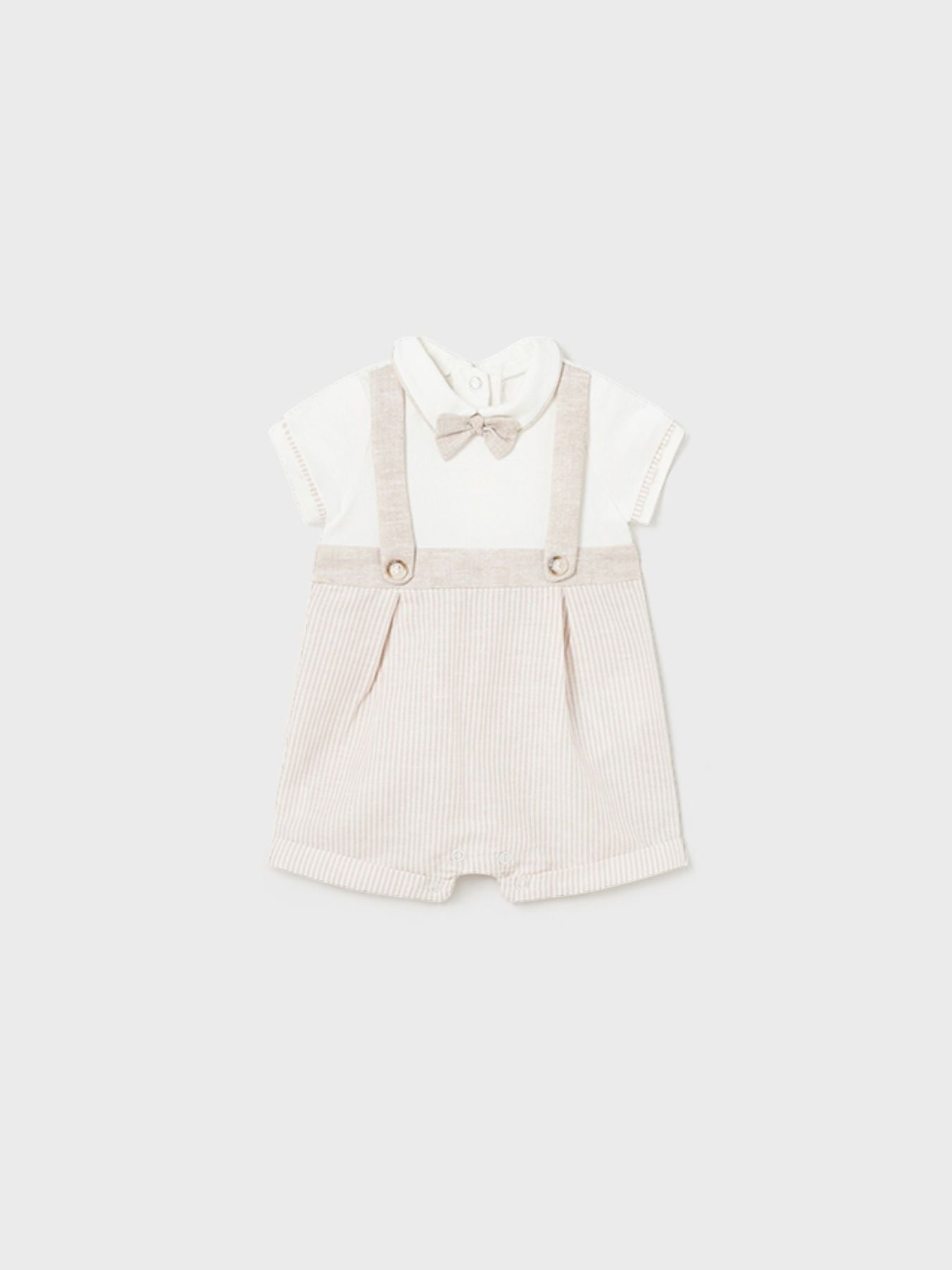 Tutina corta con bretelle Bimbo BEIGE 1636