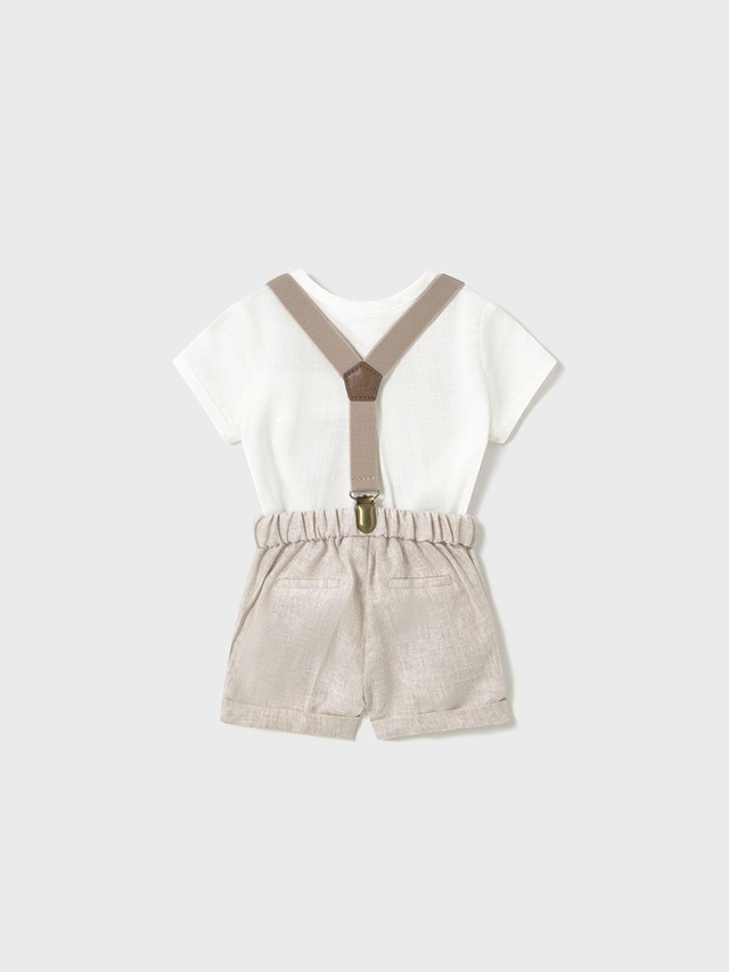 Completo pantalone  corto e maglia Bimbo AVORIO 1215 /A
