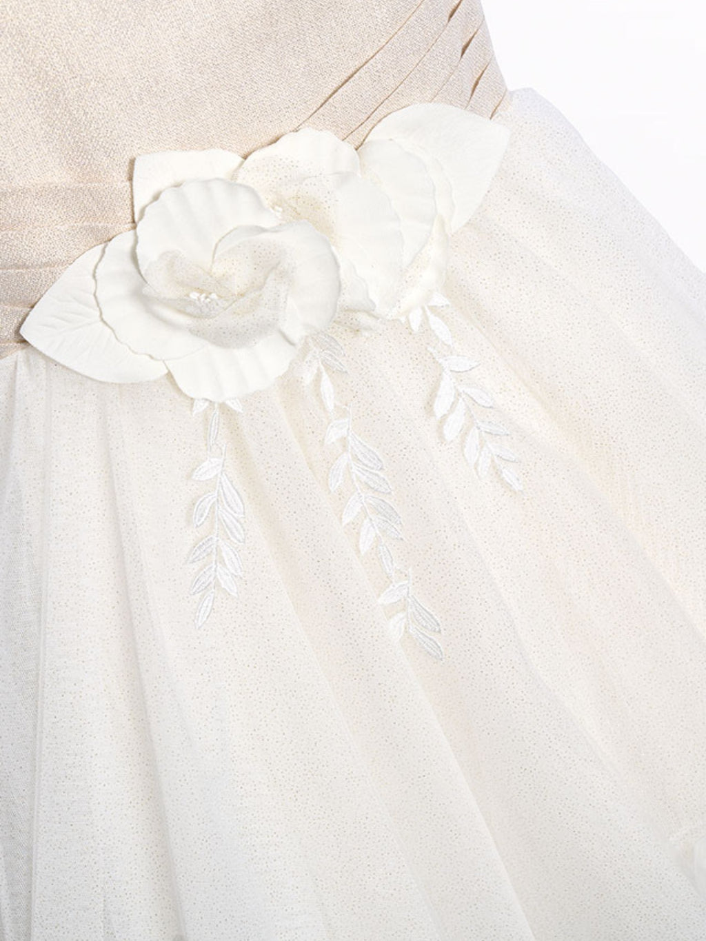 Abito Cerimonia Tulle Dorato 5032/1