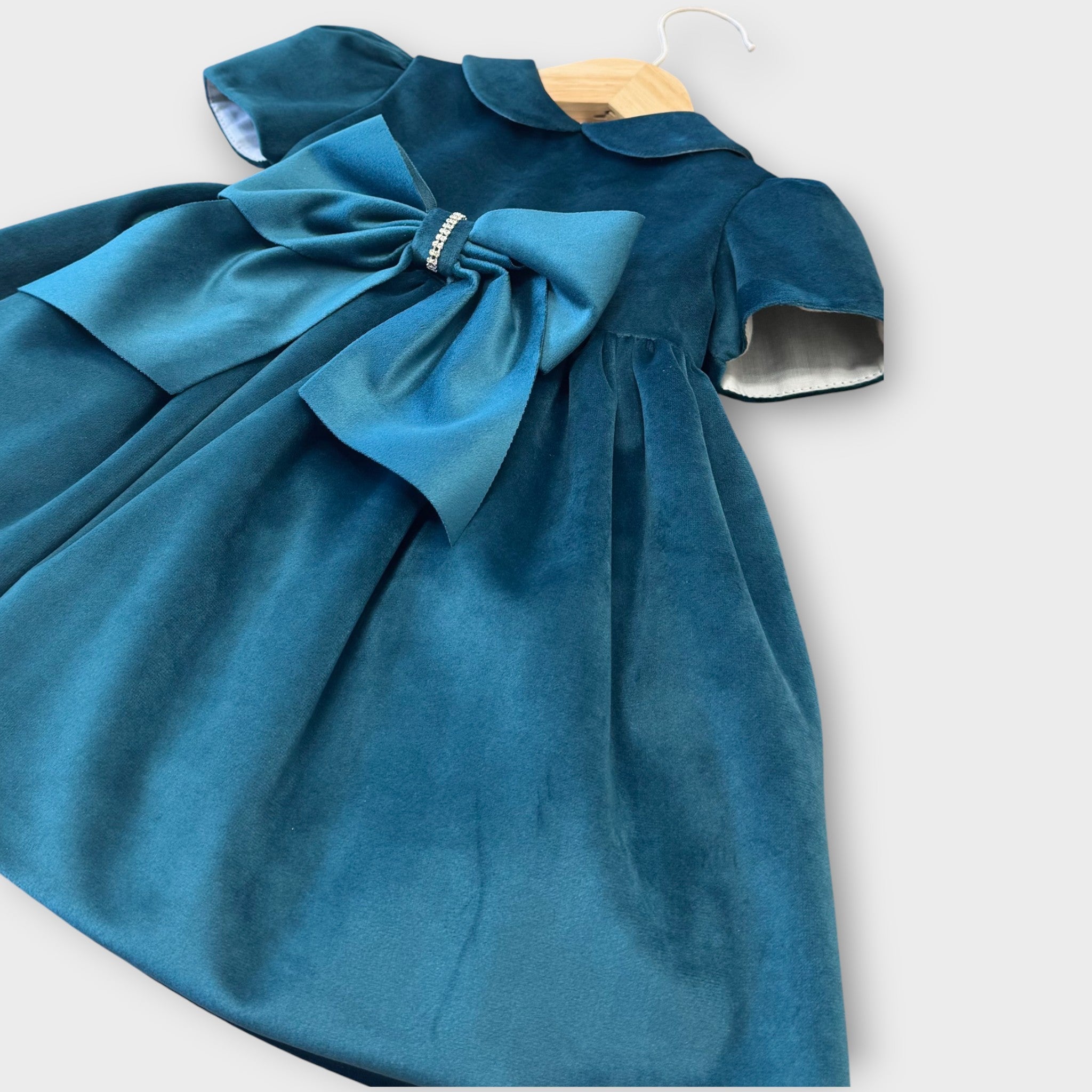 Abito Cerimonia Bimba Poliestere Zaffiro IM327MC/Z corredino e abbigliamento neonato | NANU' BABY