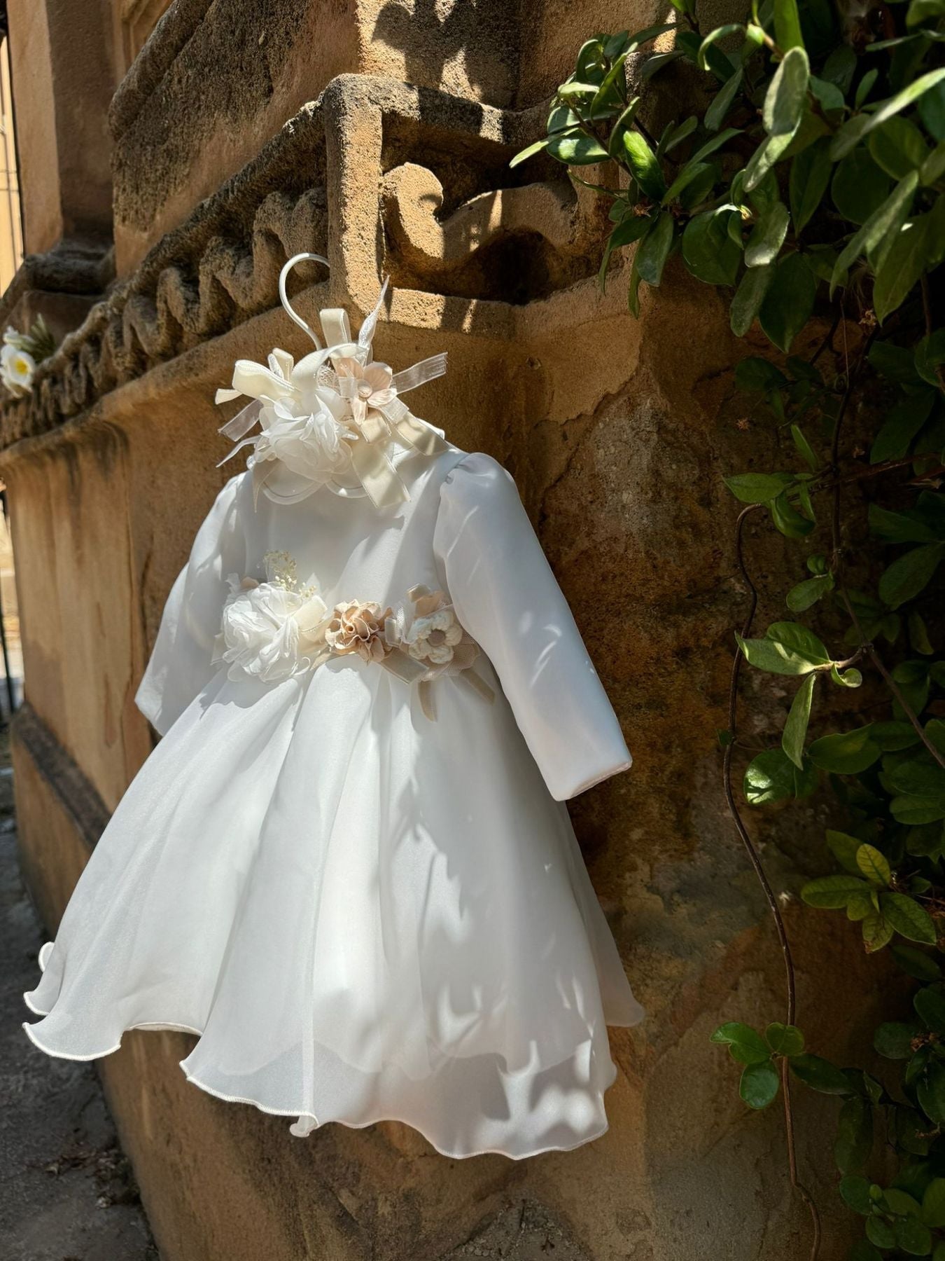 Abito Cerimonia Bimba Vaniglia IK329ML corredino e abbigliamento neonato | NANU' BABY