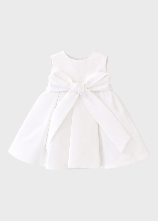 Abito Cerimonia Mikado Panna FB085 corredino e abbigliamento neonato | NANU' BABY