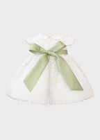 Abito Cerimonia Pizzo Macramè FB080 corredino e abbigliamento neonato | NANU' BABY