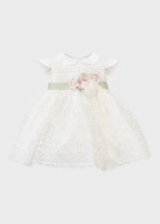 Abito Cerimonia Pizzo Macramè FB080 corredino e abbigliamento neonato | NANU' BABY